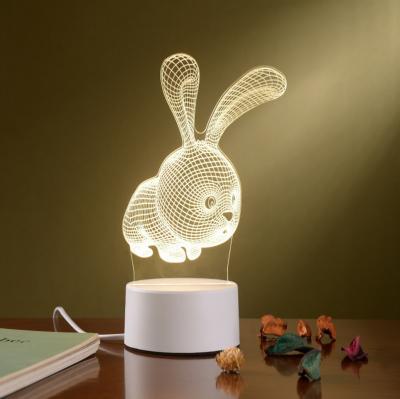 China Gift Led Lighting Customized Acrylic Small 3D Table Lamp LED Gift Light for sale