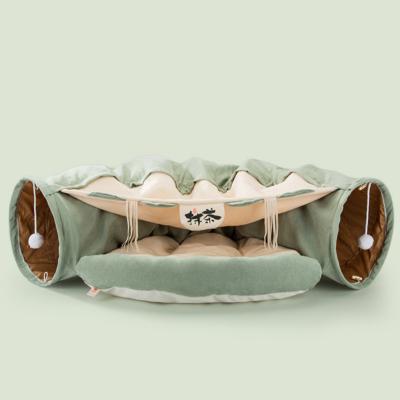 China Breathable Creative Multifunctional Cat Bed With Tunnel Play Room for sale