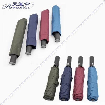 China Paradise Large 8k Folding Auto Windproof Traditional Carbon Fiber Umbrella Open And Close for sale