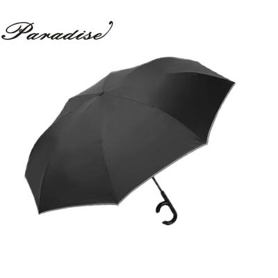 China Paradise Traditional Umbrella Fold Up Double Layer Auto Close Reverse Folding Inverted Umbrella for sale