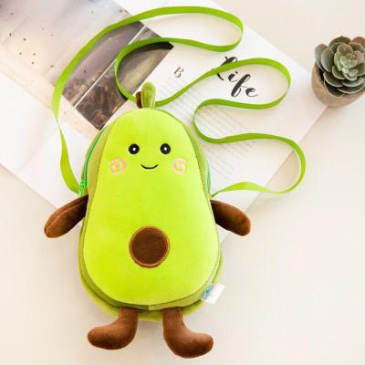 China Other Cute Avocado Shape Design Plush Cross - Body Purse Shoulder Bag For Kids for sale