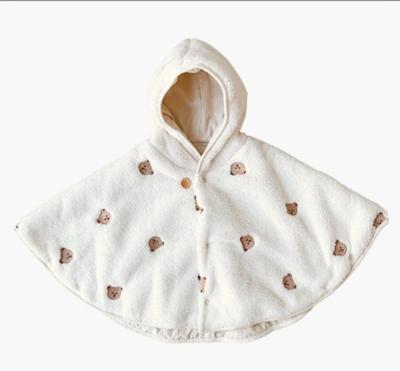 China Neutral/both men's and women's 2021 new children's clothing, hat, coat, Coral Fleece Embroidery Baby Going to keep warm for sale