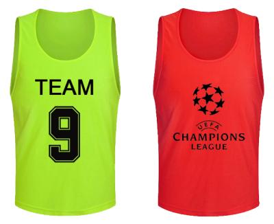 China Custom Breathable Wholesale Polyester Football Mesh Scrum Training Vests Cheap Lacrosse Aprons for sale