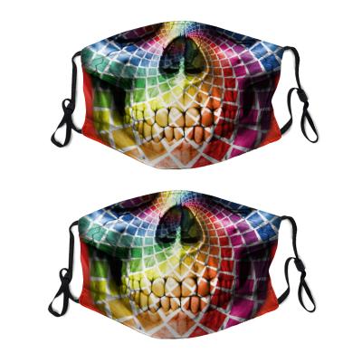 China Breathable High Quality Custom Printing Multicolor Face Cover Party Mask Breathable Hot Sale for sale