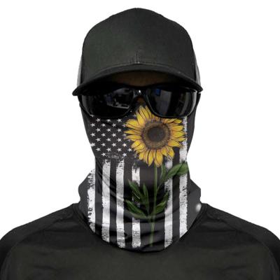 China Logo Design Tube Neckwear Sunflower Custom Multifunctional Promotional Polishes Mask Bandanas For Motorcycle for sale