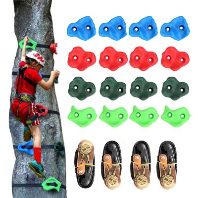 China Eco-friendly Cheap Plastic Indoor Outdoor Kids Rock Climbing Stone Wall Holds For Kids for sale