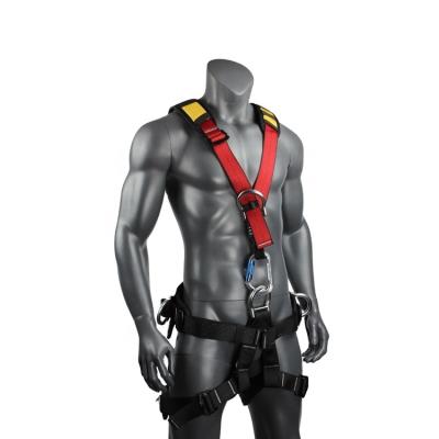 China Outdoor High Tenacity Polyester Fall Arrest Full Body Safety Harness For Rock Climbing for sale