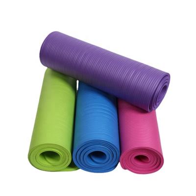 China Durable Gym Embossing Soft Exercise Mat Rolls Foldable Travel Yoga Mat Recycled Maker for sale