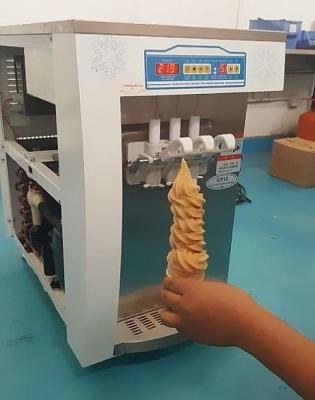 China 28L/Hour Oceanpower cheap 3 flavors table top soft Ice Cream Machine R404a for sale