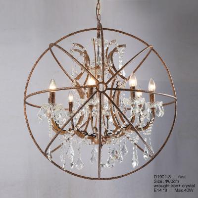 China Vintage Style Factory Vintage Wroght Iron Pendant Lights Overall Chandelier for sale