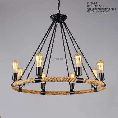 China Vintage Decorative Hanging Lamps Pandent Living Room Lights Retro Industrial Style Attic Wrought Iron Droplight Pendant Lamp for sale