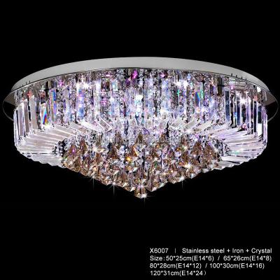 China Modern Crystal Glass Ceiling Lights Luxury Elegant Chandelier for Dining Room Pendant Lamp with Remote Control Crystal Ceiling Lamp for Hotel for sale