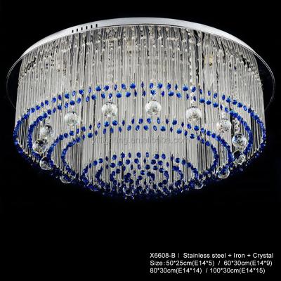 China Unique Modern Art Unique Crysta Modern Ceiling Lamp Large Hotel Chandelier Wedding Decor Led Crystal Ceiling Light Modern Crystal Lamp for sale