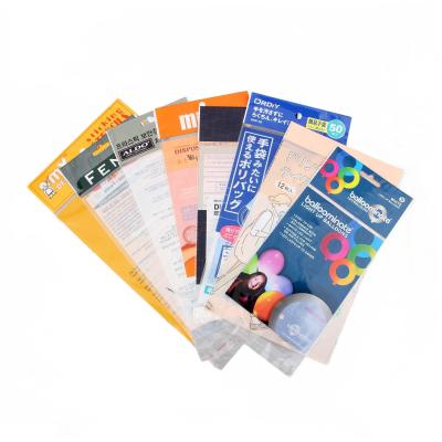 China Self Adhesive Seal BOPP Header Bag Recyclable Plastic Bags With Sealing Tape for sale