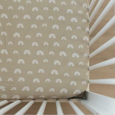 China C'dear Portable Super Soft Cotton Baby Crib Sheet 100% Cotton Material Organic Bamboo Muslin Fitted Crib Sheets for sale