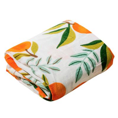 China Custom Portable Bamboo Soft Infant Organic Color Cotton C'dear Muslin Baby Blanket Gift for sale