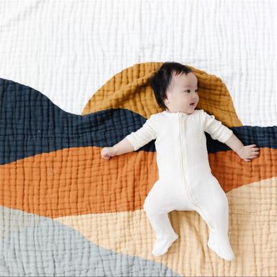 China Wearable Soft Silky Wrap Blankets Wrap Premium Cotton Baby Muslin Stunning Wrap Blankets for sale