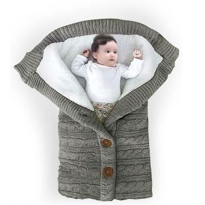 China Breathable C'dear Customized Newborn Baby Wrap Blanket Baby Kids Toddler Thick Knit Baby Stroller Soft Warm Sleeping Bag for sale