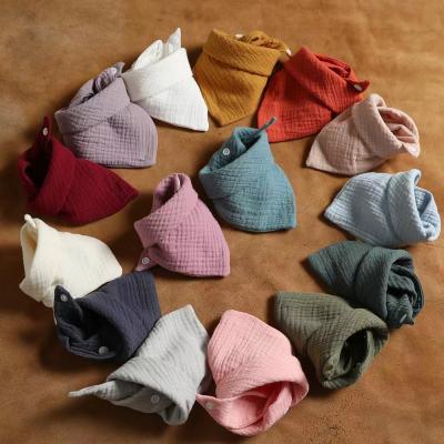 China Muslim Baby Consumption 100%Cotton Single Bag Plain Skin Color Towel Washable Super Soft Newborn Saliva Double Towel Muslim Bib for sale