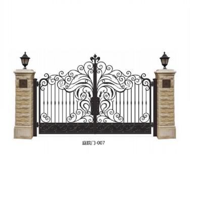 China Modern European Style Iron Gate Courtyard Villa Opposite Gate Garden Community Iron Gate for sale