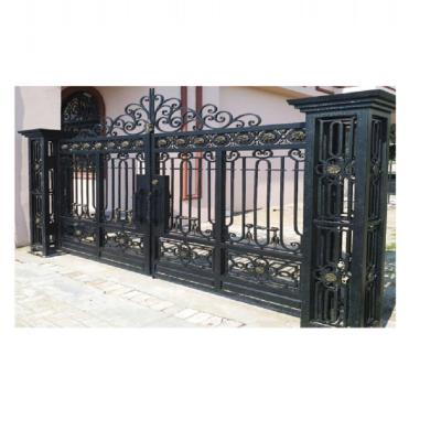 China Anti-theft gate villa style iron gate modern steel Chinese European courtyard garage large iron anti-theft gate for sale