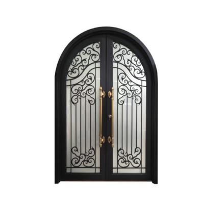 China Modern Sleek Style Wall House Iron Europe Style Surface Finished Frame Village Garden Color Steel Swing Gate for sale