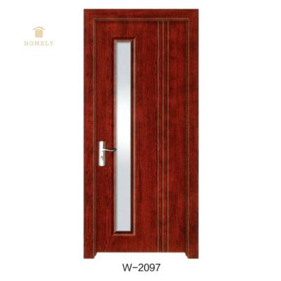 China 2021 Latest Designs Environmental Friendly Hot Sale Customized Style PVC Film Coated MDF Core Interior Door Kitchen Cabinet Door for sale