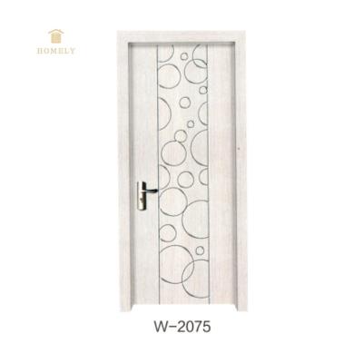 China Interior PVC Windproof Door Hotel Factory China Design WPC Framed Soundproof Waterproof Flush Door for sale