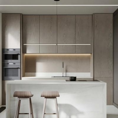 China Waterproof Ideas Housing Modern Kitchen Designs Laminated Kitchen Cabinet Replacement for sale