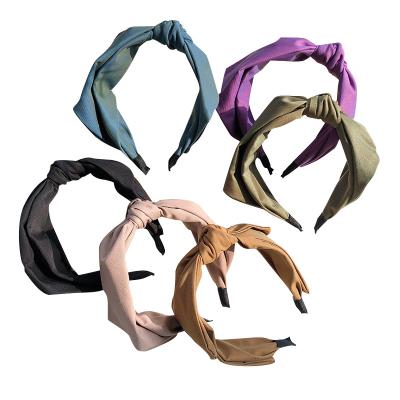 China Korean Cloth Women Hair Accessories Hair Band Blue Band Hair Bundles for sale