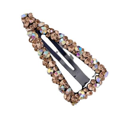 China Fashion Fashion Geometric Color Crystal Hair Extensions Clip Alligator Hair Clips For Women Hair Accessories for sale