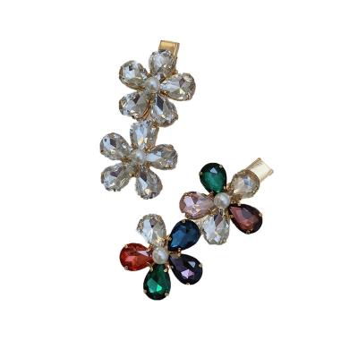 China Fashion Fashion Geometric Color Rhinestone Crystal Hair Clip Claw Clips For Women for sale