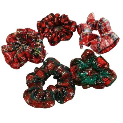 China Fashion Christmas Day Scrunchies Hair Ties For Girls for sale