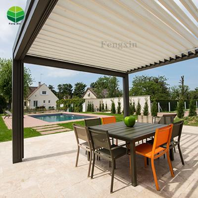 China Modern Design Gazebo Easily Assembled Aluminum Motorized Bioclimatic Louvered Pergola for sale