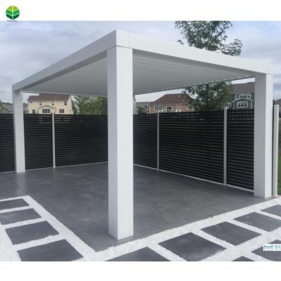 China Shanghai Fengxin Louvre Gazebo Arbors Easily Assembled Modern Waterproof Motorized Aluminum Outdoor Pergola for sale