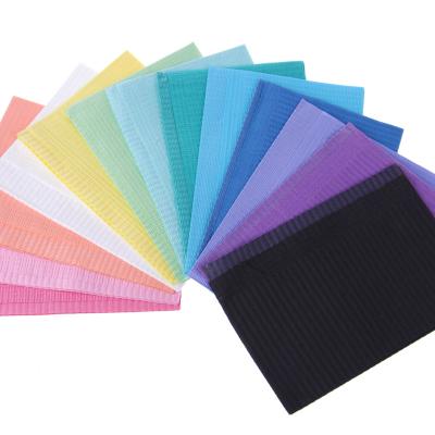 China Clinic Disposable Black Dental Bibs for sale