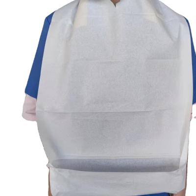 China White Medical PE+tissue TPT Dental Bibs With Disposable Apron Non Sterile for sale