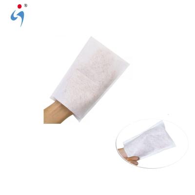 China Original Manufacturer Molton Spunlace Airlaid Disposable Nonwoven and PE Wash Film Gloves for sale