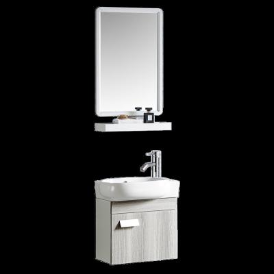 China Modern High Quality Ceramic Waterproof Bathroom Furnitur e 6521 Basin Factory Price Bathroom Cabinet Bathroom Vanity PVC for sale