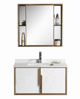 China Material Origin Marine Type Place Model Usage WEILI ZHE WLGM of Hotel Modern Plastic White Color Milk Style Mirror Cabinet Bathroom for sale