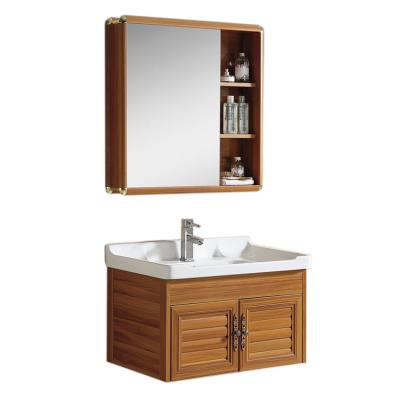 China Chinese Factory Wholesale Cheap Modern Space Aluminum Bathroom Vanity Cabinets for sale