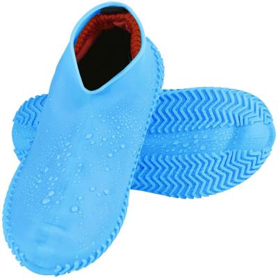 China Fashion trend high quality reusable silicone rain boots silicone waterproof non-slip rain boots rain shoe covers for sale