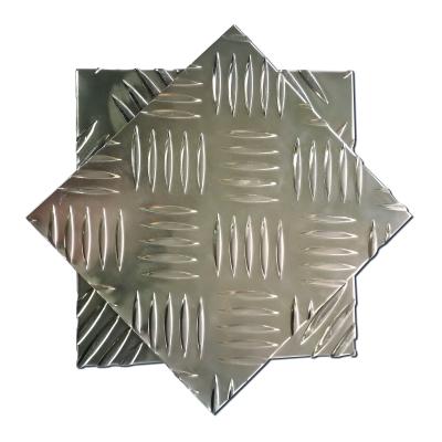 China Aluminum Tread Plate 1050H14 Construction Mirror / Mill Finished for sale