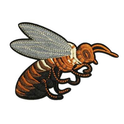 China Other Custom Embroidered Patch Bee Logo Patches Apparel Accessories for sale