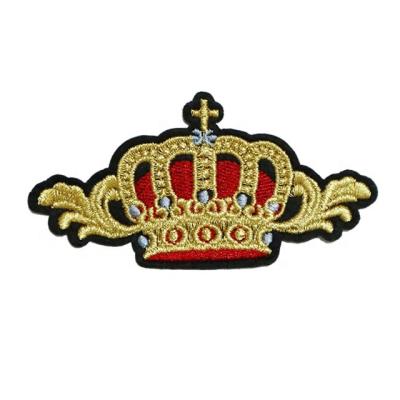 China Other Factory Custom Crown Embroidered Patch For Apparel for sale