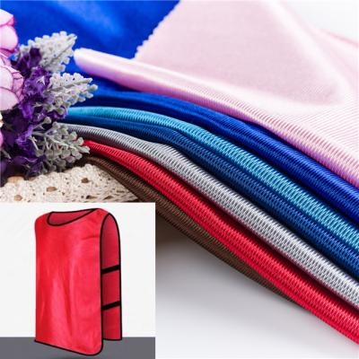 China High Quality Waterproof Polyester Knit Shine Fabric For Activewear Sports Shaping Vest Advertising Vest for sale