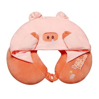 China Cute Stuffed Plush Toy Hot Selling Stuffed Bear Pig Penguin Cartoon Hat Plush Toys for sale