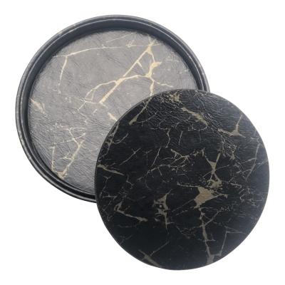 China Good Quality Cup Mat Tea Cup Mat Viable Marble Leather Heating Coaster Non Slip for sale