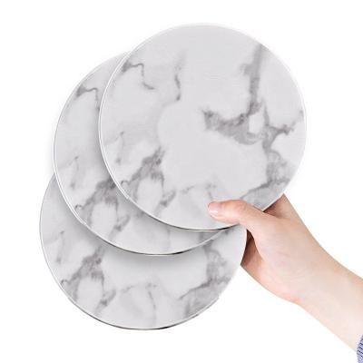 China High Quality Marble Leather Coaster Viable For Non Slip Cups Bath Mat With Suction Cups Bathroom for sale