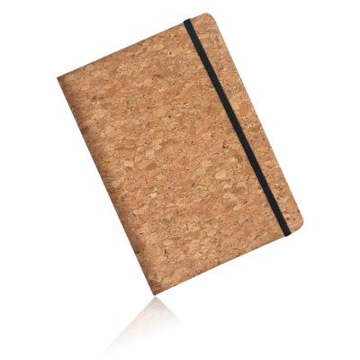 China Logo Friendly Cork Notebook Daily Diary Journal With 200page Custom Inner Elastic Band Hardcover Book for sale